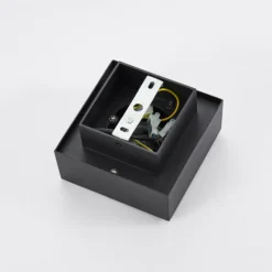 Arcchio foco Vince, 14 x 14 cm, negro, metal, GU10