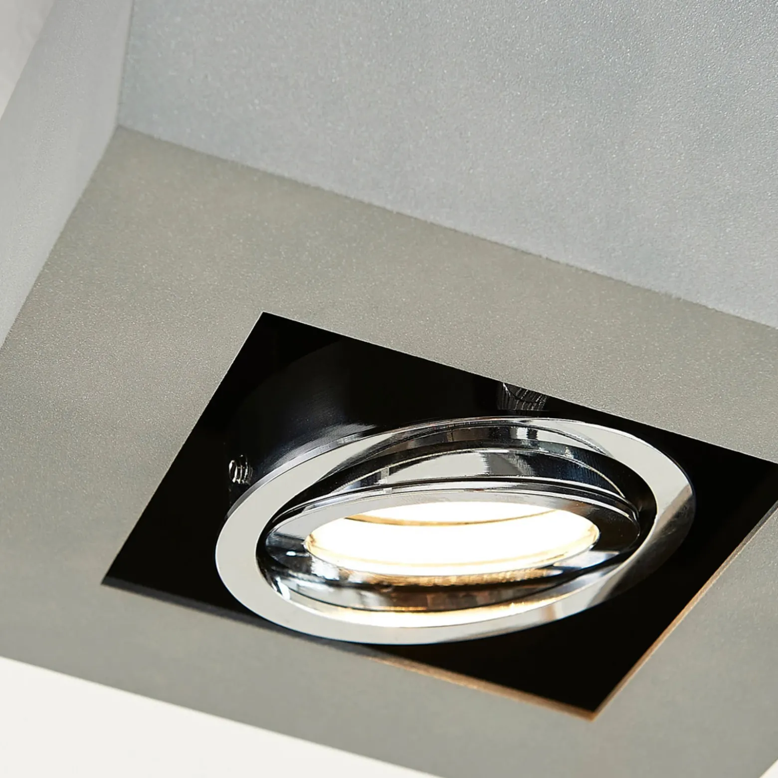 Arcchio foco Vince, 14 x 14 cm, plata, metal, GU10