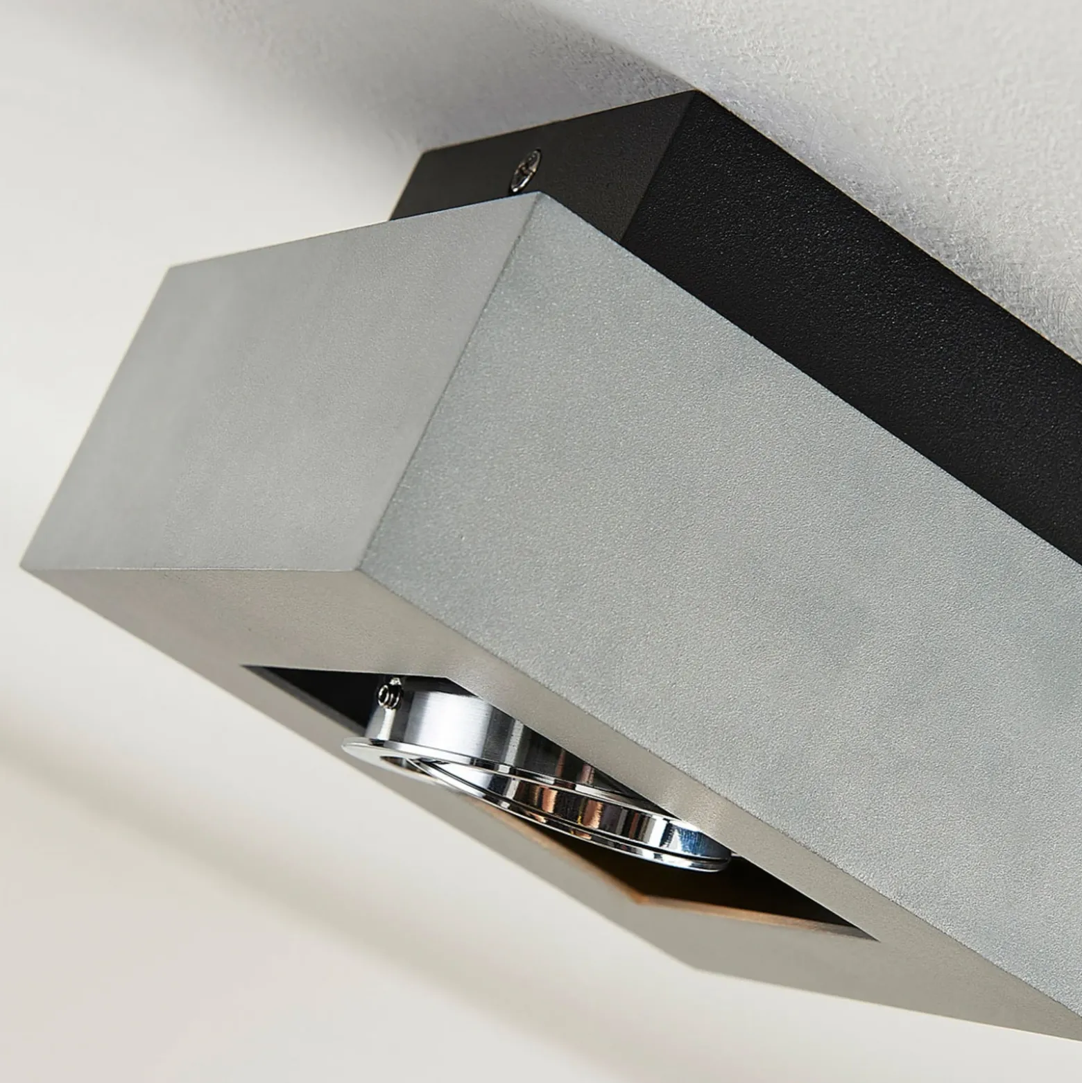 Arcchio foco Vince, 14 x 14 cm, plata, metal, GU10