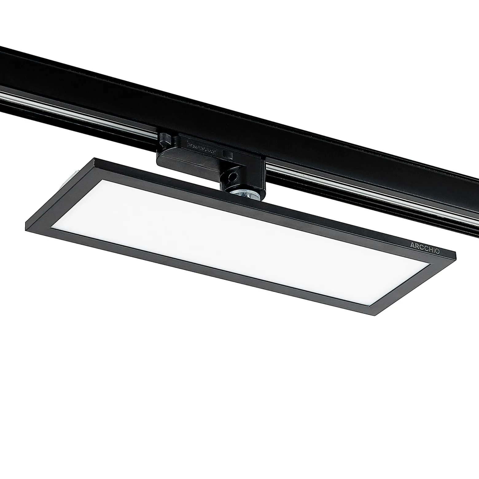 Arcchio Hairis panel LED trifásico, 30 cm, negro, 4000 K