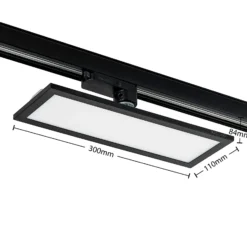 Arcchio Hairis panel LED trifásico, 30 cm, negro, 3000 K