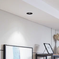 Arcchio Harcos downlight LED, negro, Ø 8 cm, 4.000K