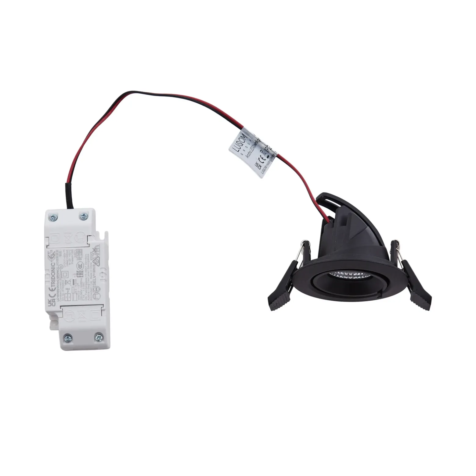 Arcchio Harcos downlight LED, negro, Ø 8 cm, 4.000K