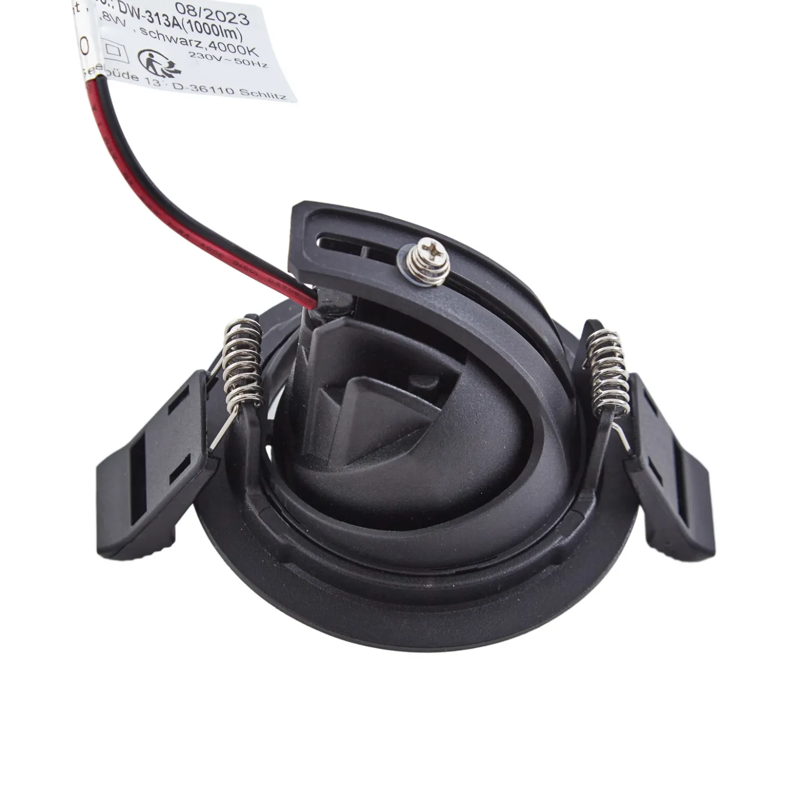 Arcchio Harcos downlight LED, negro, Ø 8 cm, 4.000K