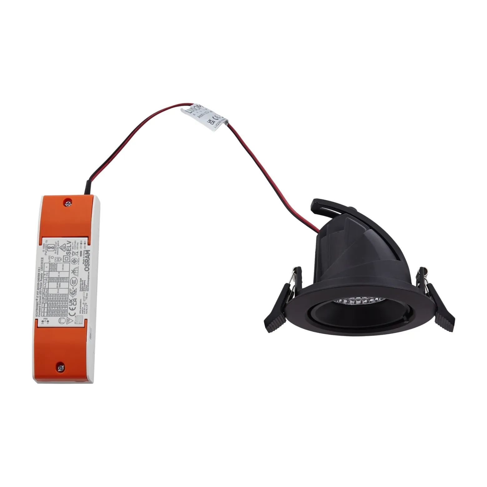 Arcchio Harcos downlight LED, negro, Ø 11 cm, 4.000K