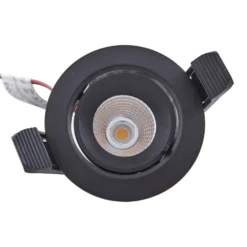 Arcchio Harcos downlight LED, negro, Ø 8 cm, 4.000K