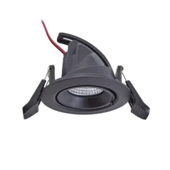 Arcchio Harcos downlight LED, negro, Ø 8 cm, 4.000K