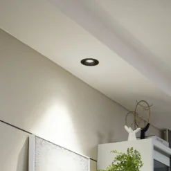 Arcchio Harcos downlight LED, negro, Ø 11 cm, 4.000K