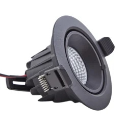 Arcchio Harcos downlight LED, negro, Ø 11 cm, 4.000K
