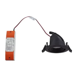 Arcchio Harcos downlight LED, negro, Ø 11 cm, 4.000K
