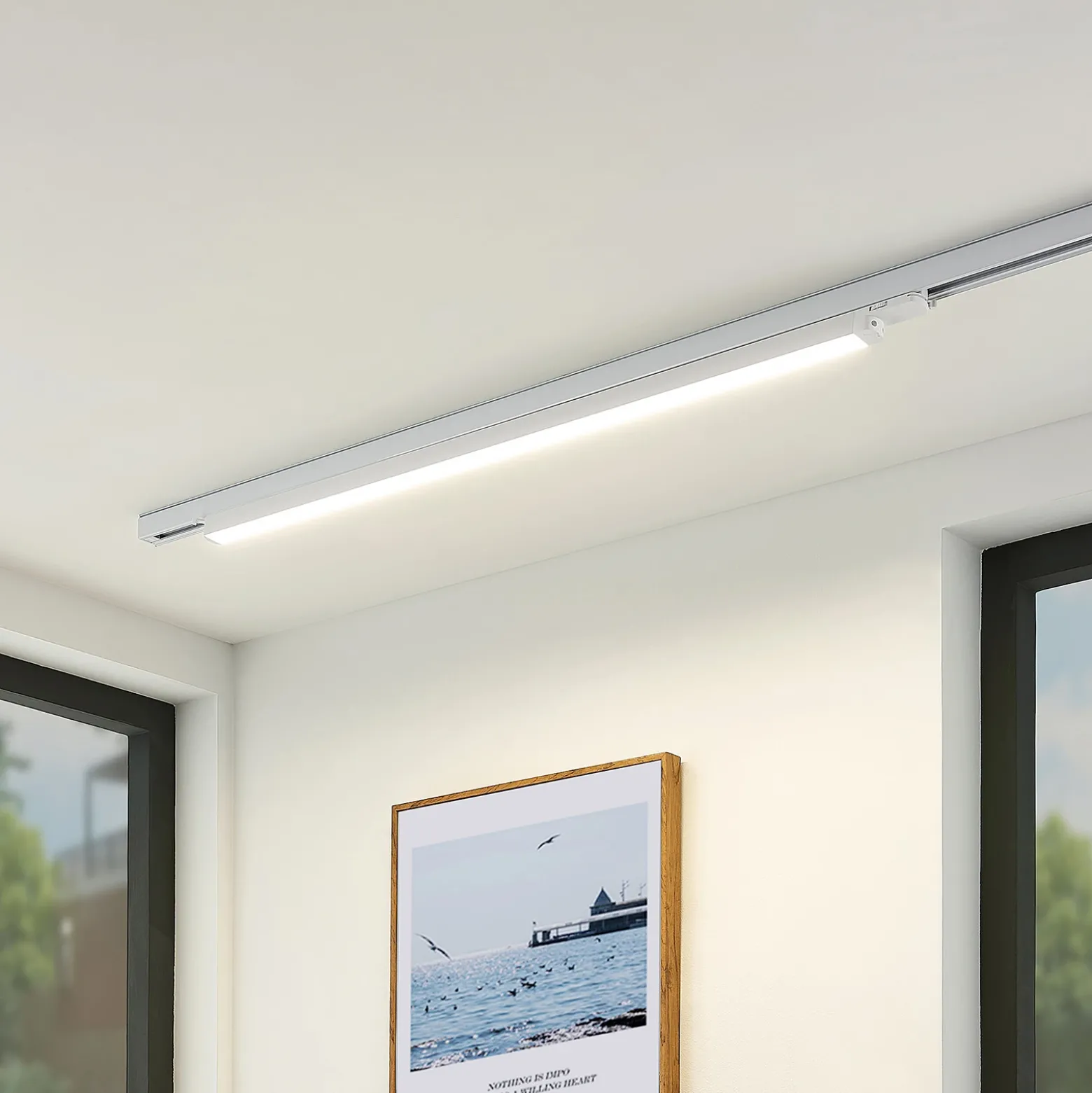 Arcchio Harlow lámpara de riel LED, blanca, 109 cm, 4.000 K