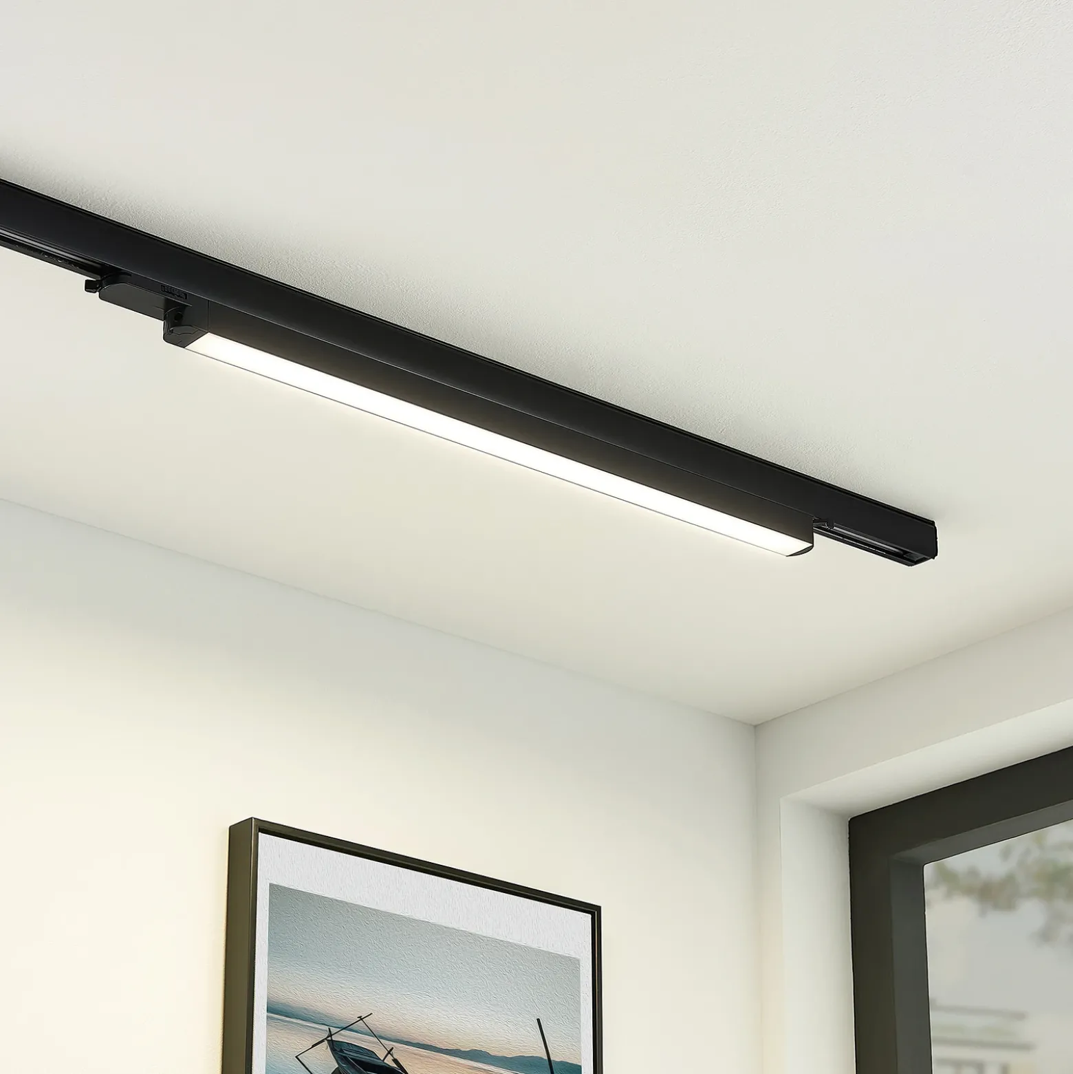 Arcchio Harlow lámpara de riel LED, negra, 69 cm, 4.000 K