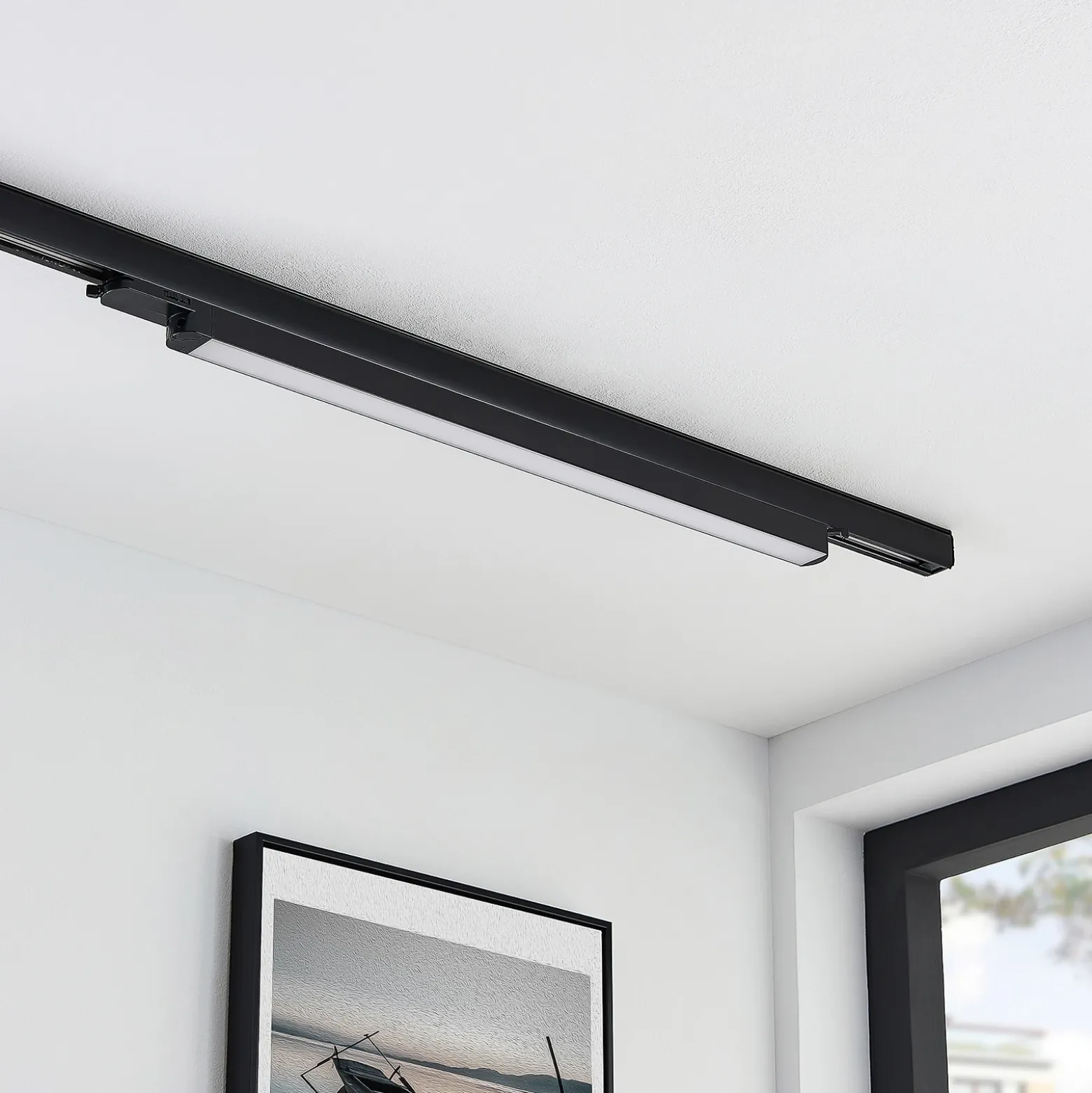Arcchio Harlow lámpara de riel LED, negra, 69 cm, 4.000 K
