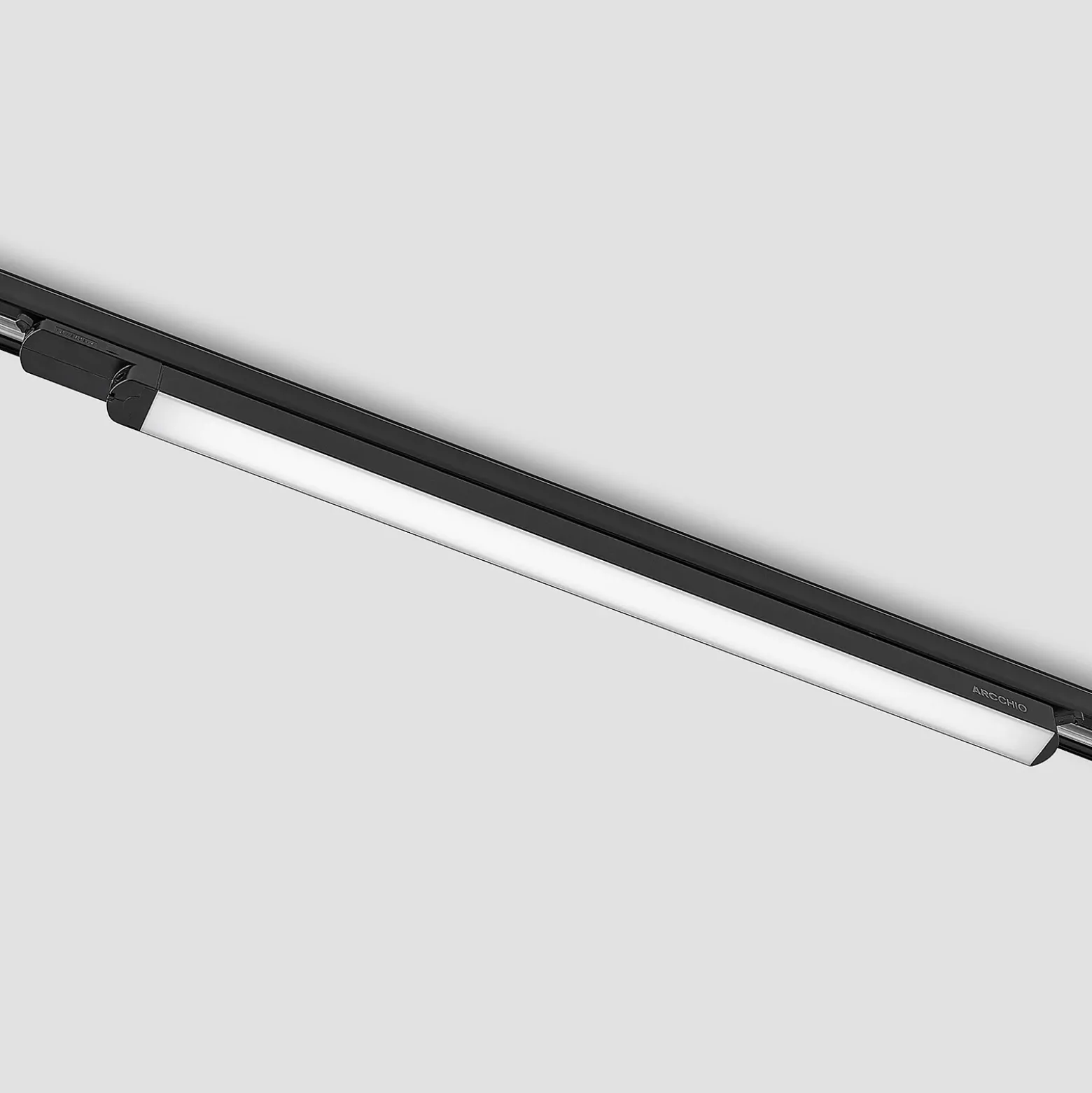 Arcchio Harlow lámpara de riel LED, negra, 69 cm, 3.000 K