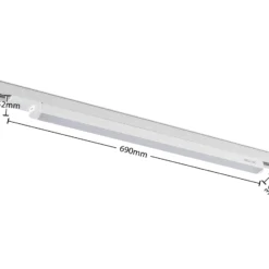 Arcchio Harlow lámpara de riel LED, blanca, 69 cm, 3.000 K