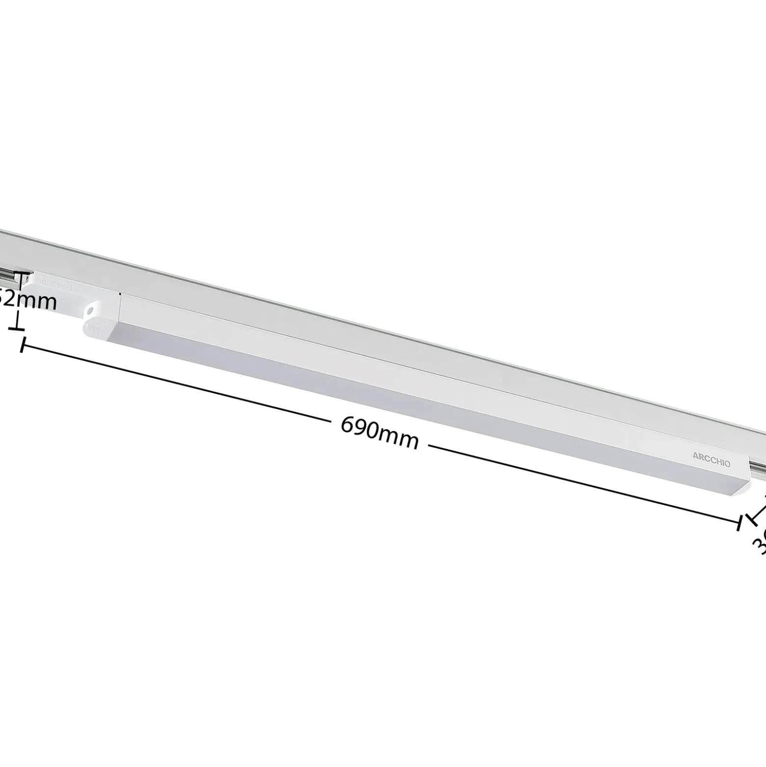 Arcchio Harlow lámpara de riel LED, blanca, 69 cm, 3.000 K