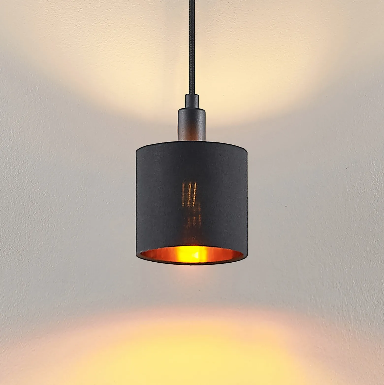 Arcchio Heleni colgante riel oro negro 12cm