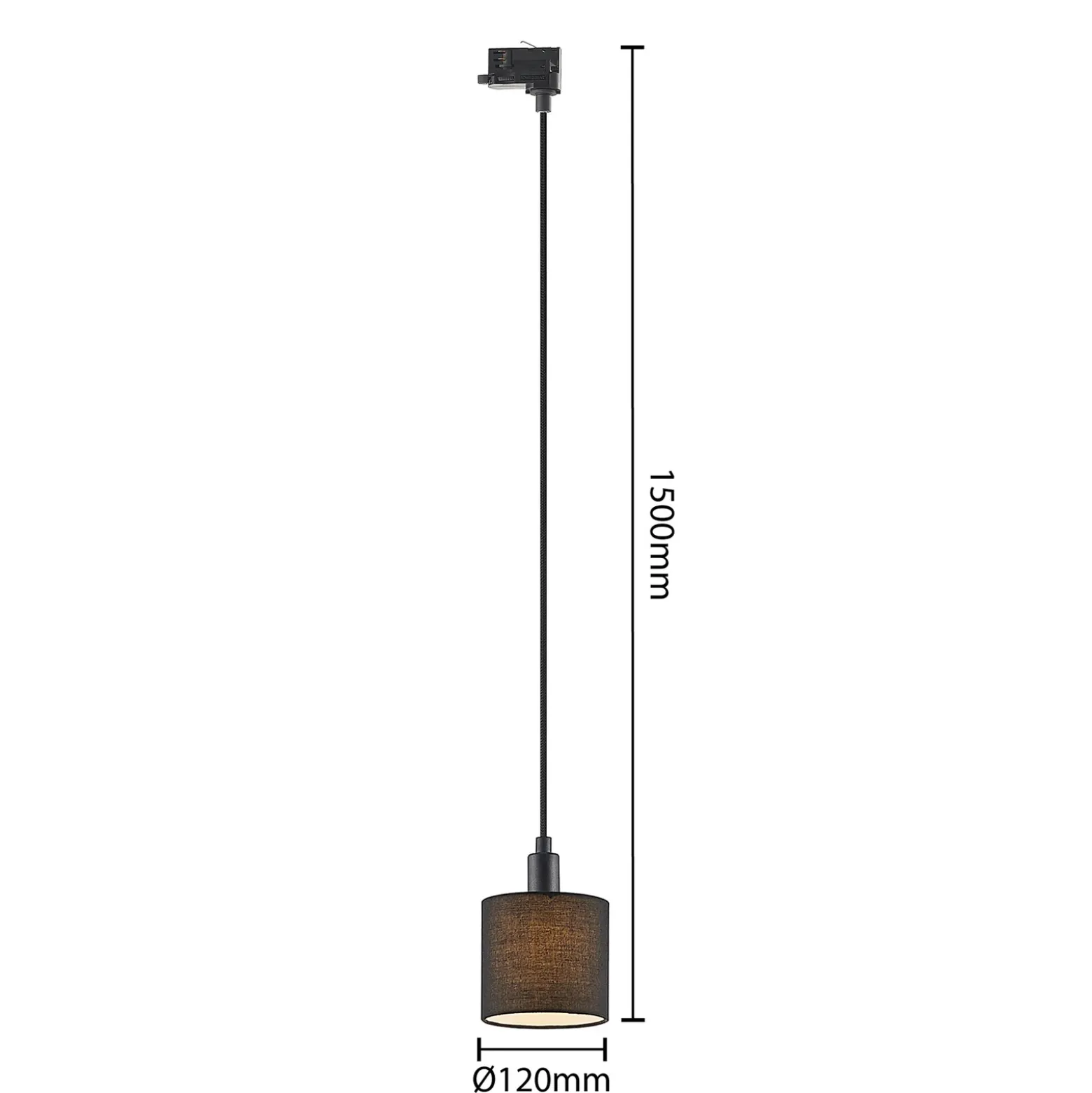 Arcchio Heleni lámpara colgante carril negro 12cm