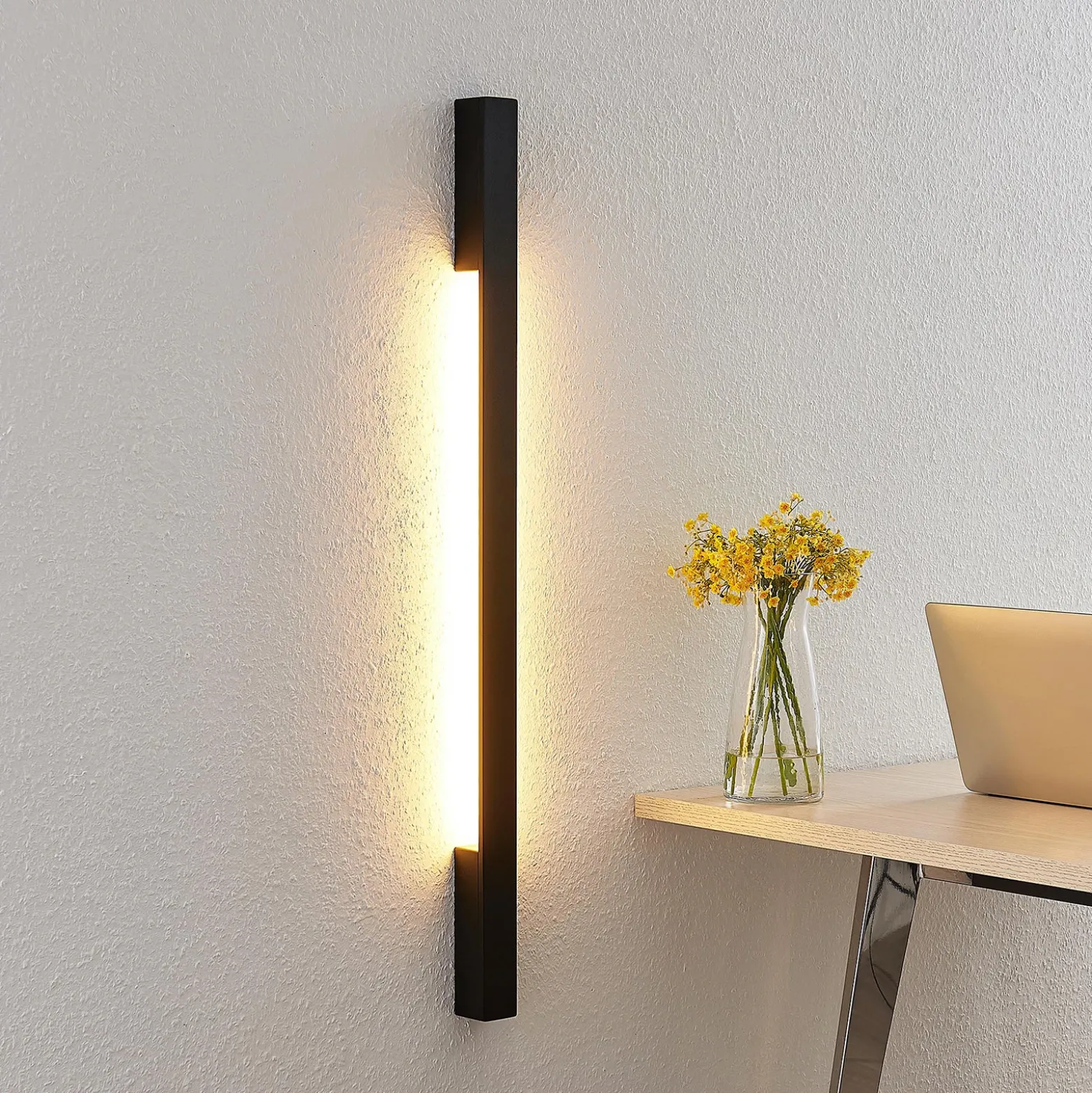 Arcchio Ivano LED wall light 91 cm negro