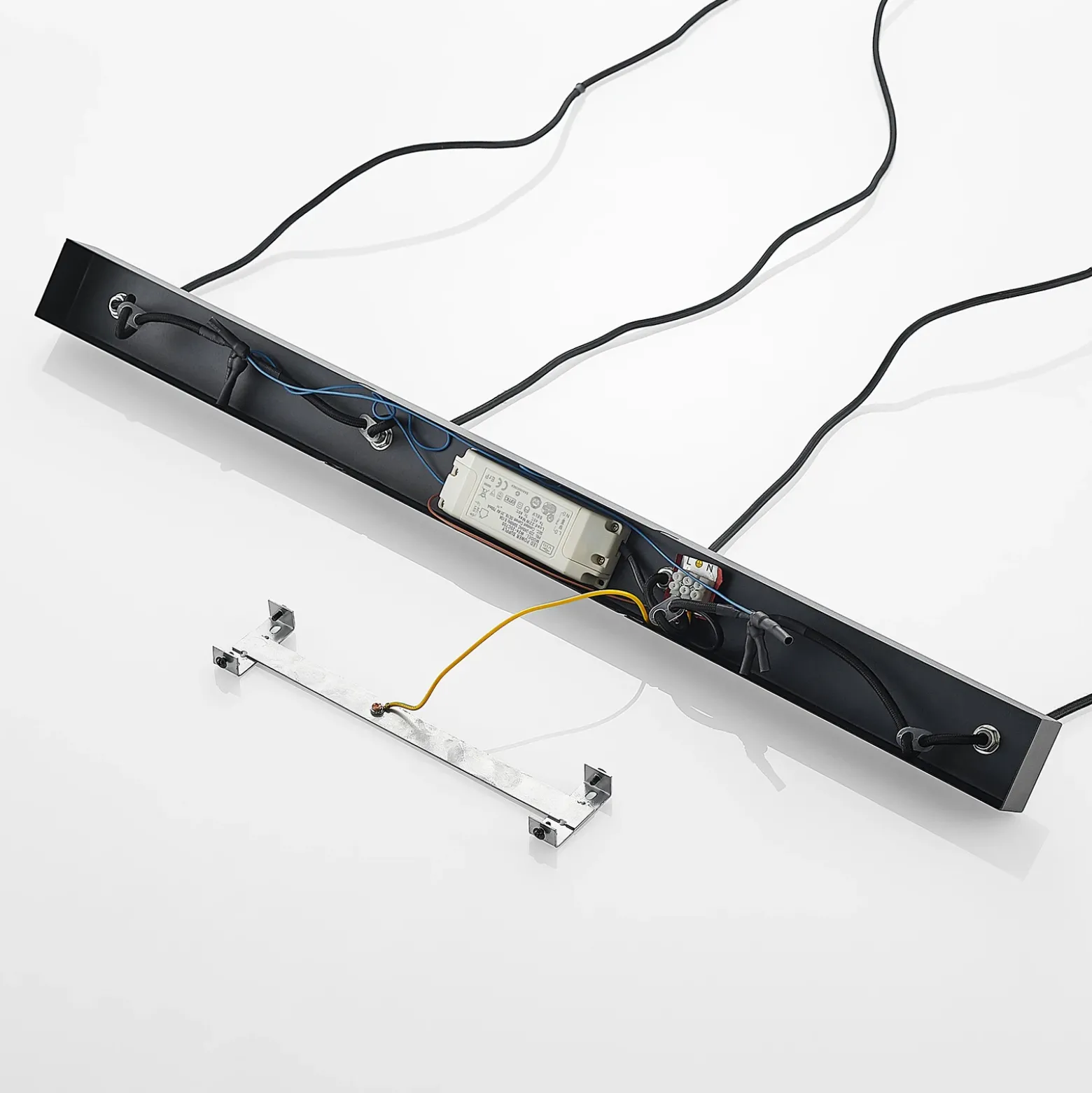 Arcchio Kammeron lámpara colgante LED, negro, metal, 80 cm