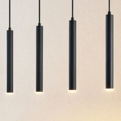 Arcchio Kammeron lámpara colgante LED, negro, metal, 80 cm