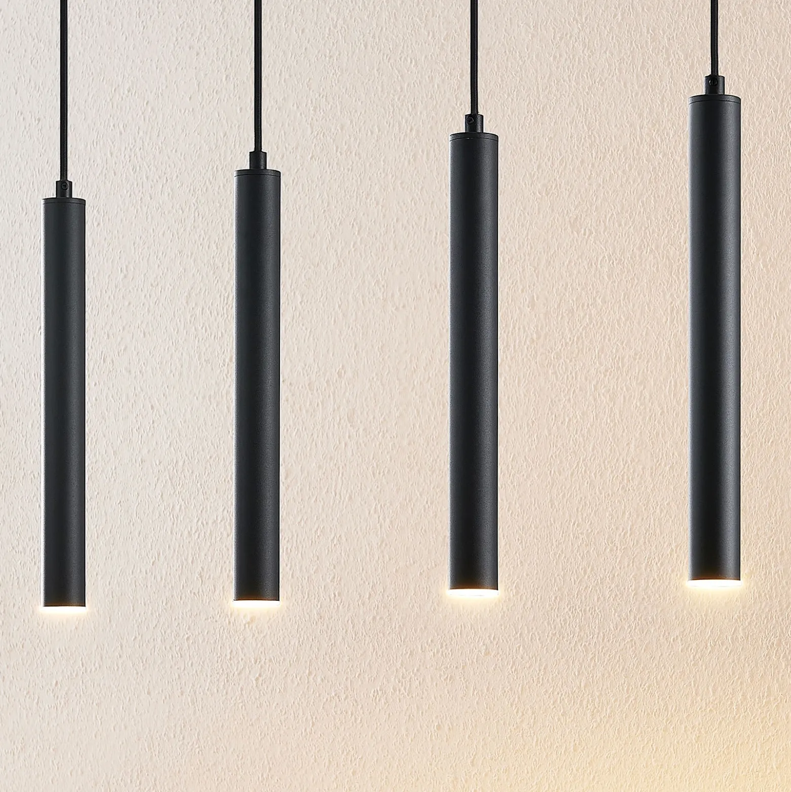 Arcchio Kammeron lámpara colgante LED, negro, metal, 80 cm