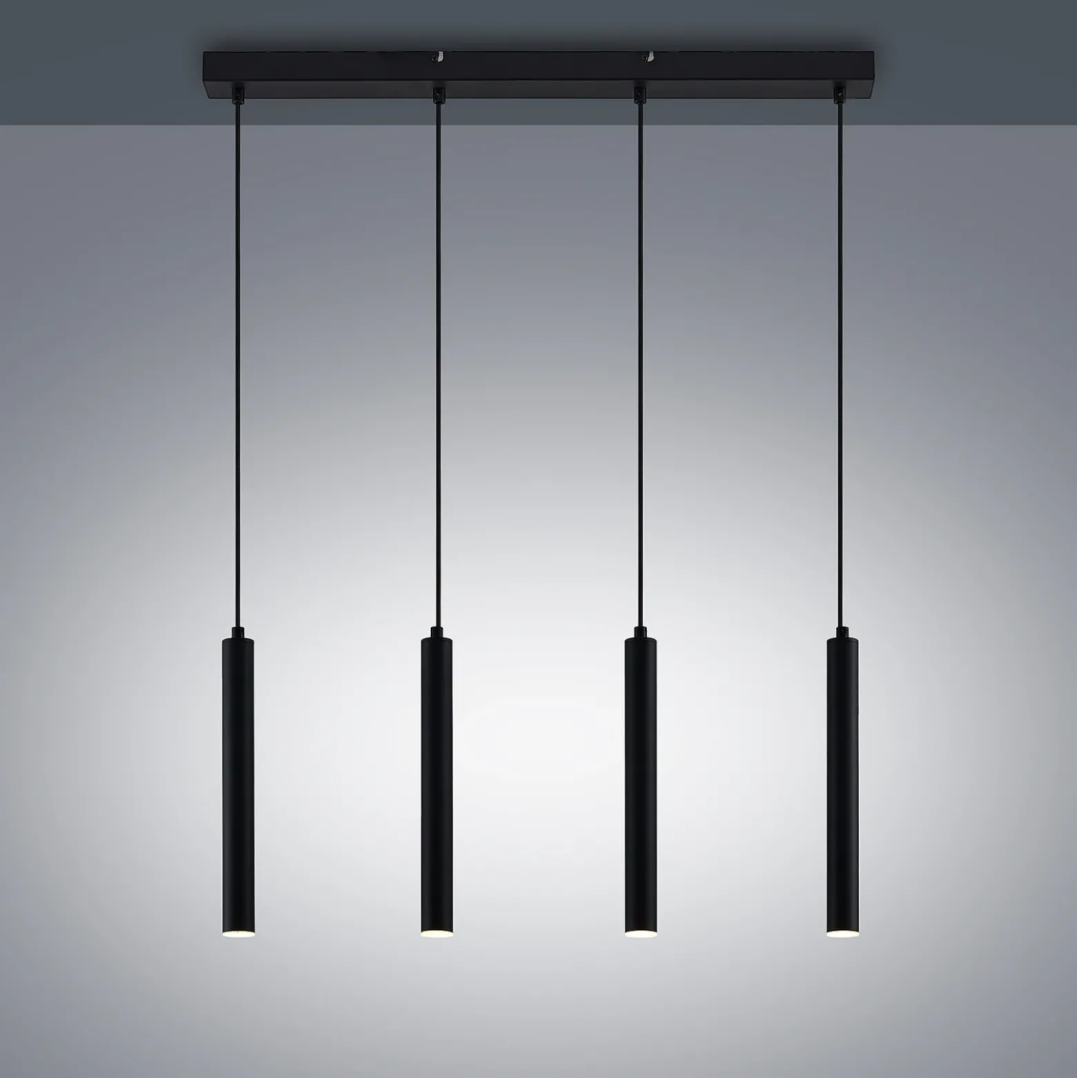 Arcchio Kammeron lámpara colgante LED, negro, metal, 80 cm