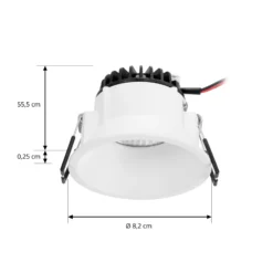 Arcchio LED downlight Niria, blanco, 2.700K
