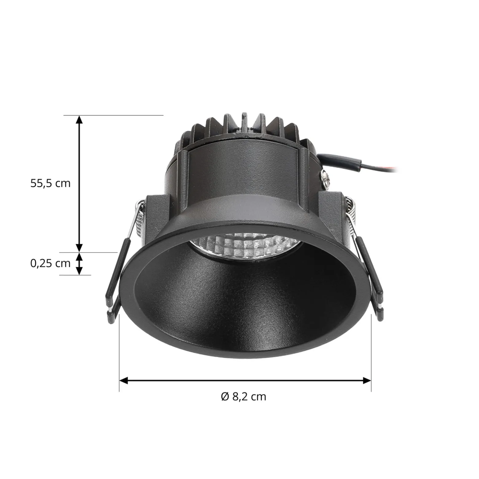Arcchio LED downlight Niria, negro, 2.700K