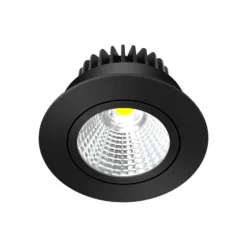 Arcchio LED downlight Zarik negro, 3.000K