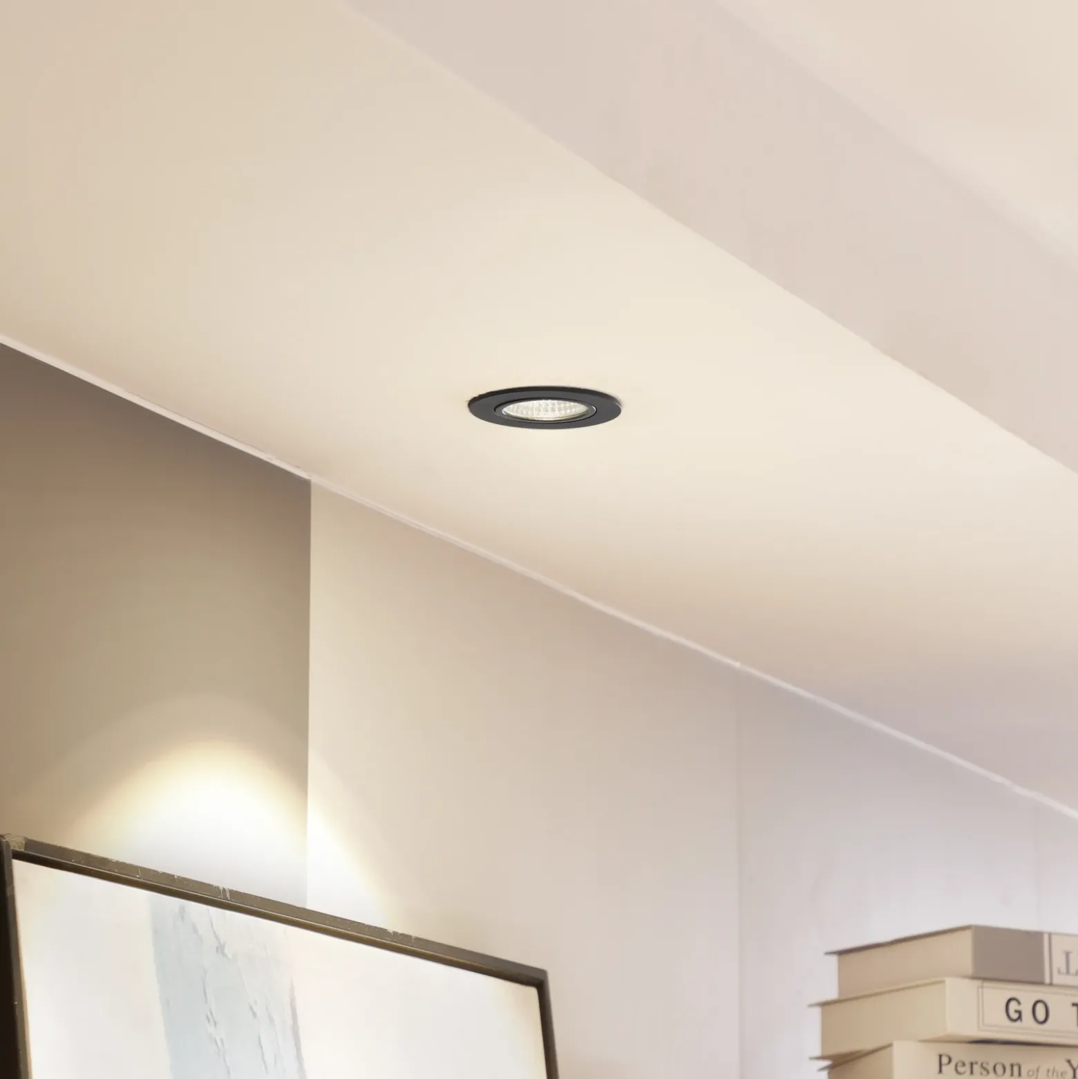Arcchio LED downlight Zarik negro, 3.000K