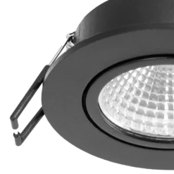 Arcchio LED downlight Zarik, negro, 2.700K