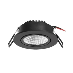 Arcchio LED downlight Zarik, negro, 2.700K