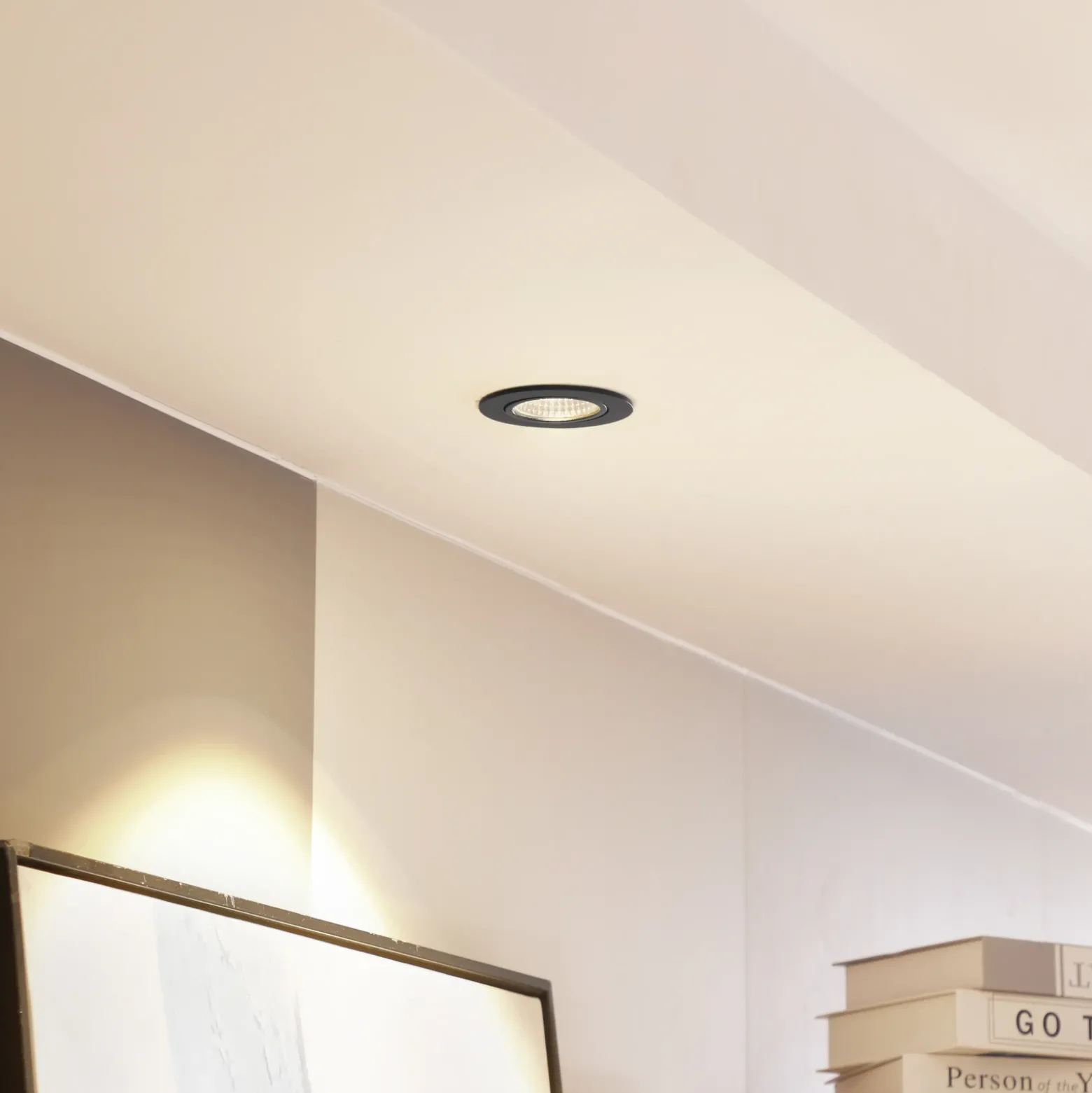 Arcchio LED downlight Zarik, negro, 2.700K