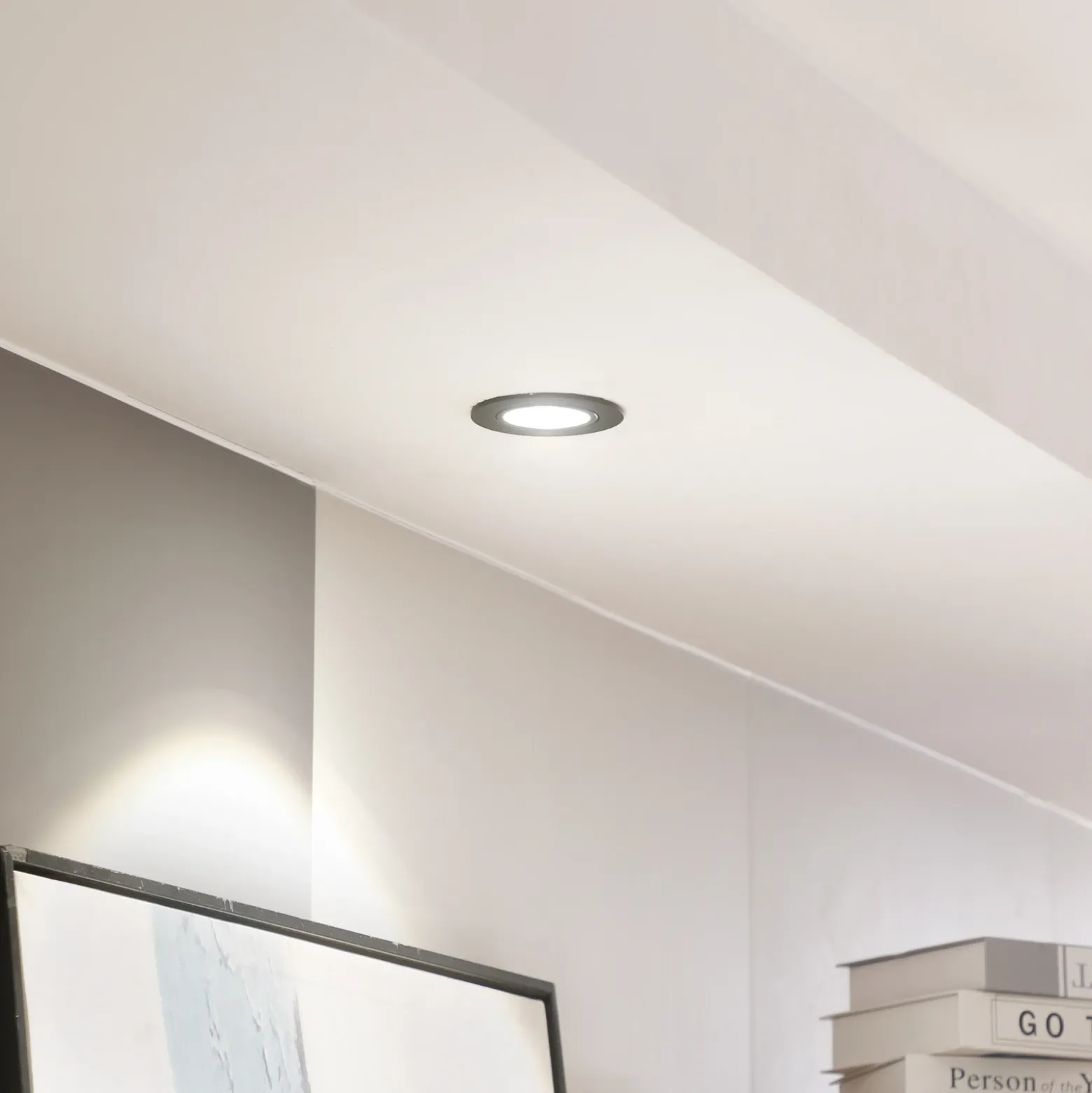 Arcchio LED downlight Zarik, negro, 4.000K