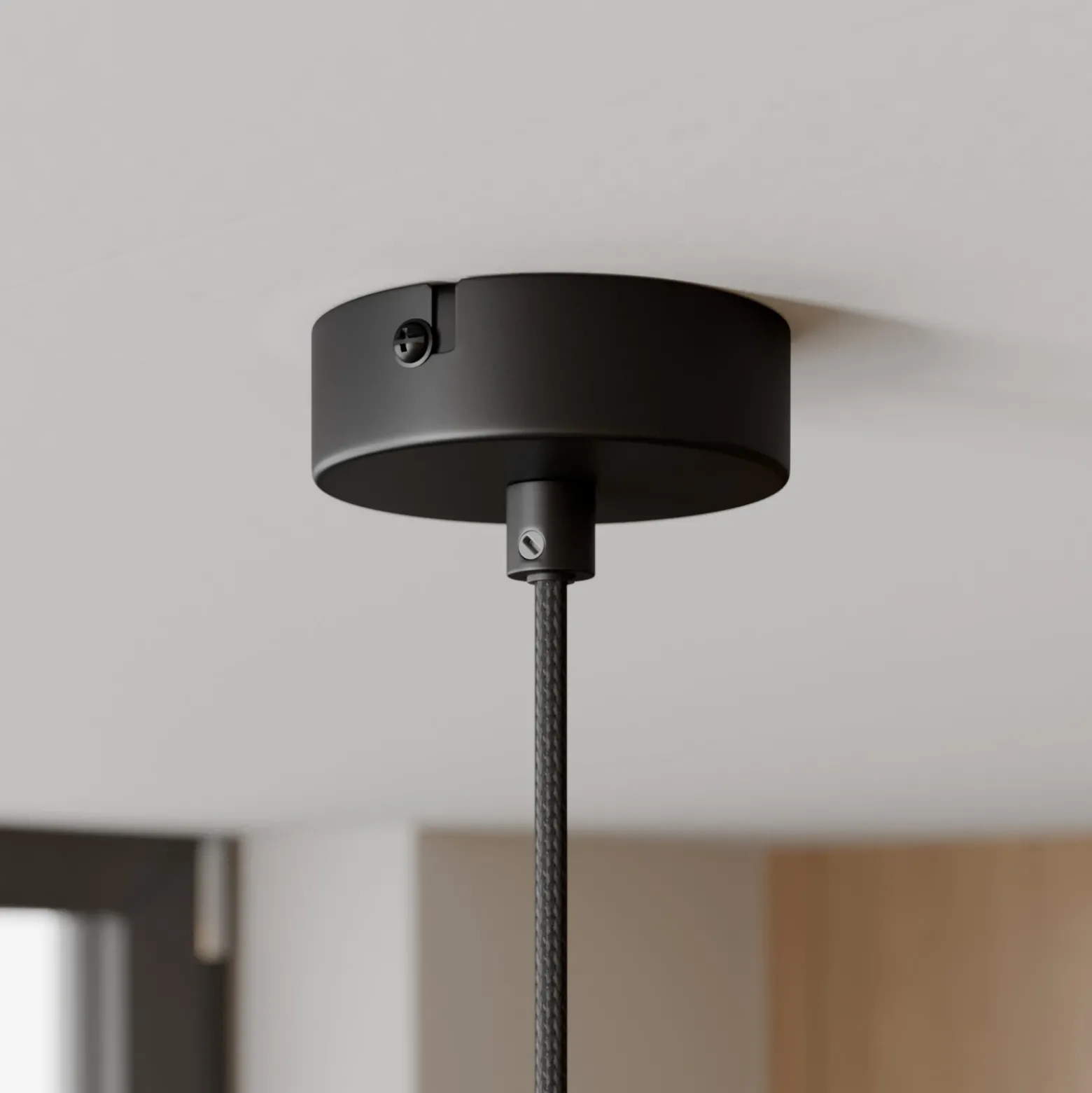 Arcchio Lámpara colgante Cosmina, 1 luz, negro, metal