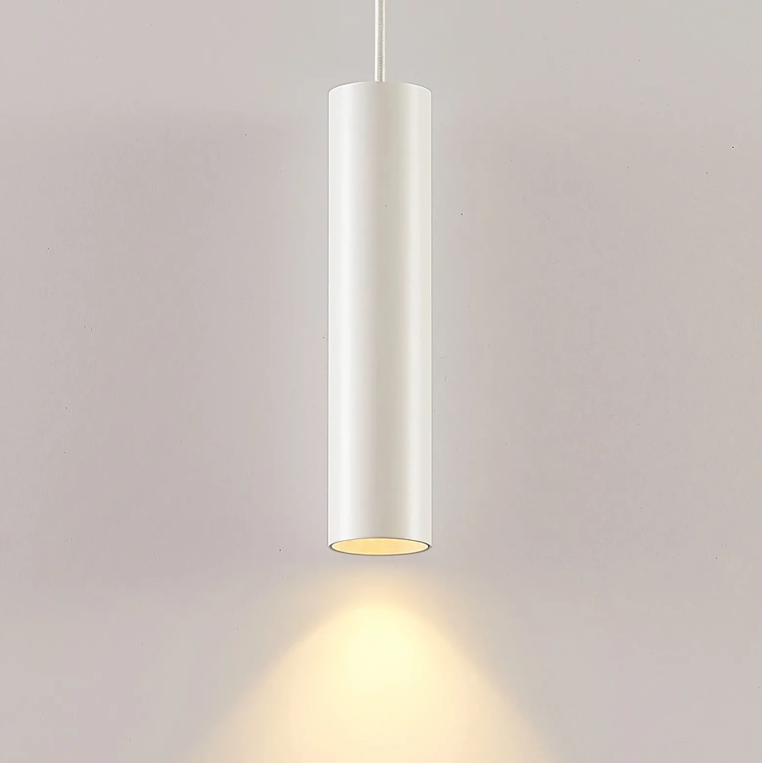 Arcchio lámpara colgante Ejona, altura 27 cm, blanco, aluminio