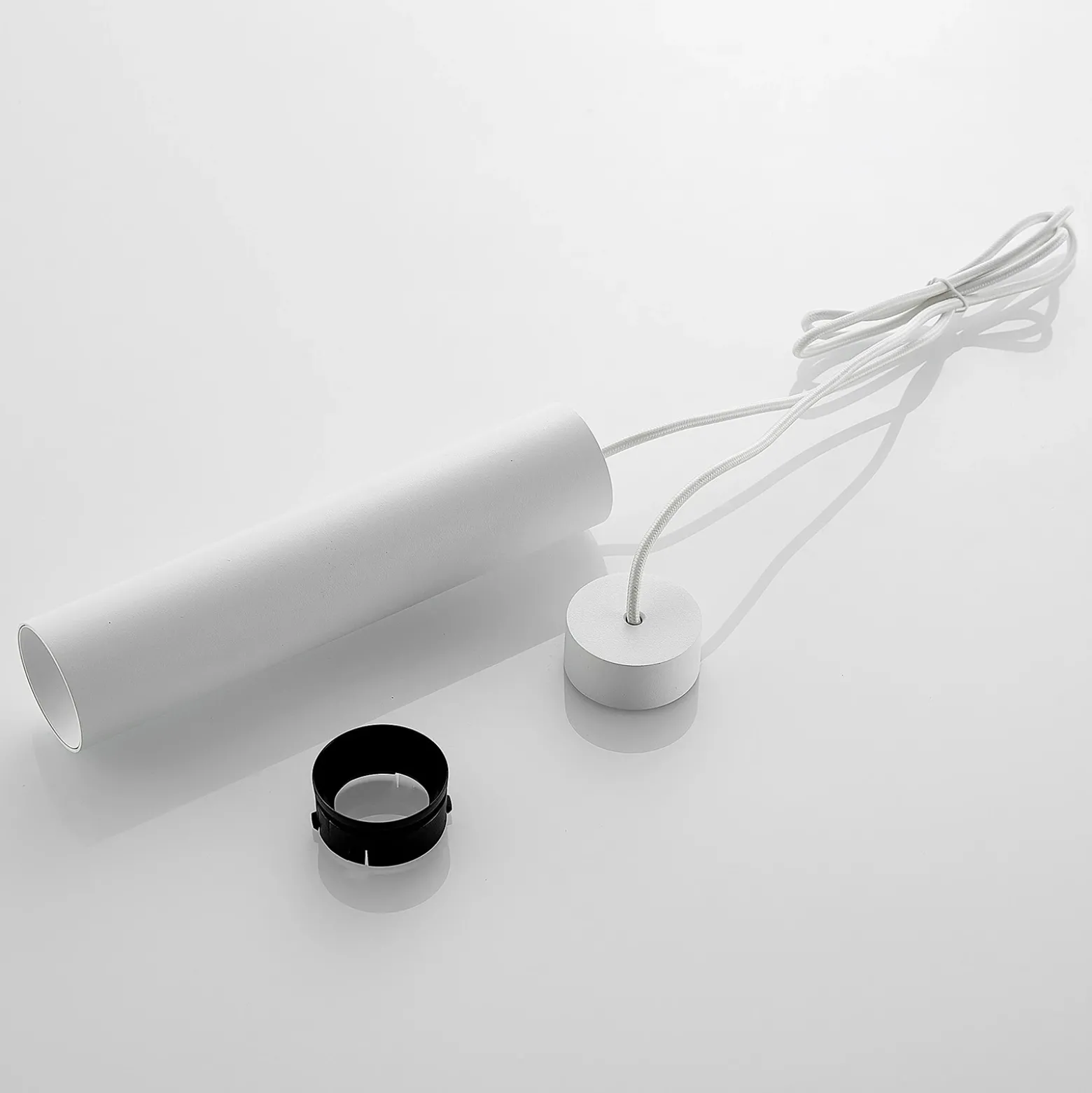 Arcchio lámpara colgante Ejona, altura 27 cm, blanco, aluminio