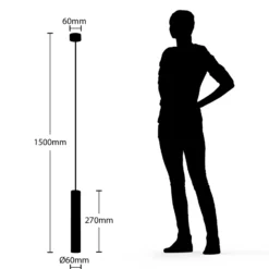 Arcchio lámpara colgante Ejona, altura 27 cm, blanco, aluminio