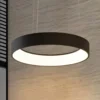 Arcchio Lámpara colgante LED Aleksi, Ø 60 cm, negra, metal, CCT