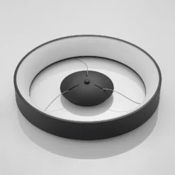 Arcchio Lámpara colgante LED Aleksi, Ø 60 cm, negra, metal, CCT