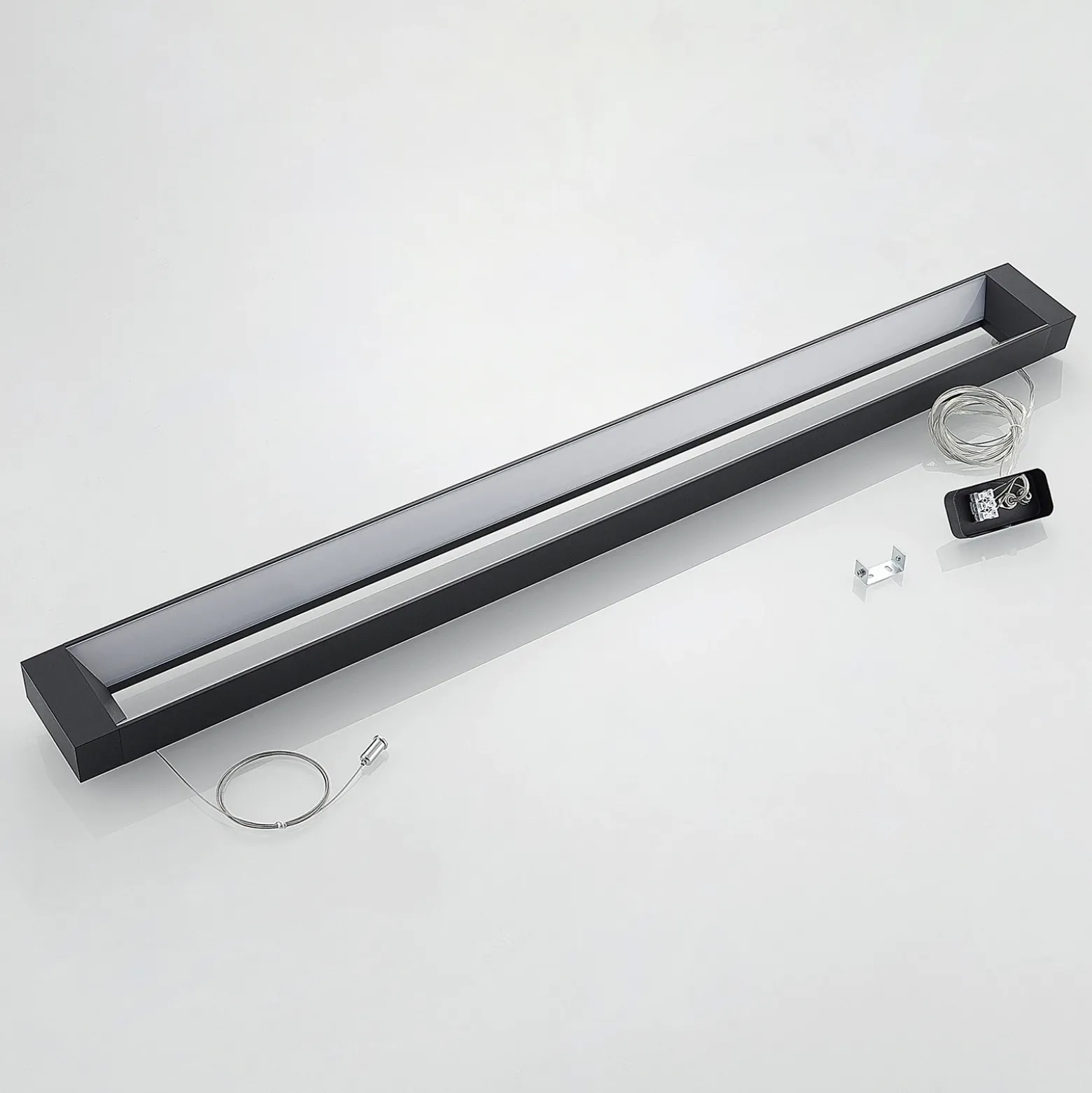 Arcchio lámpara colgante LED Cuna, negro, 122cm, metal