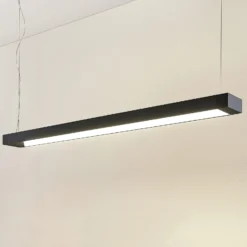 Arcchio lámpara colgante LED Cuna, negro, 122cm, metal
