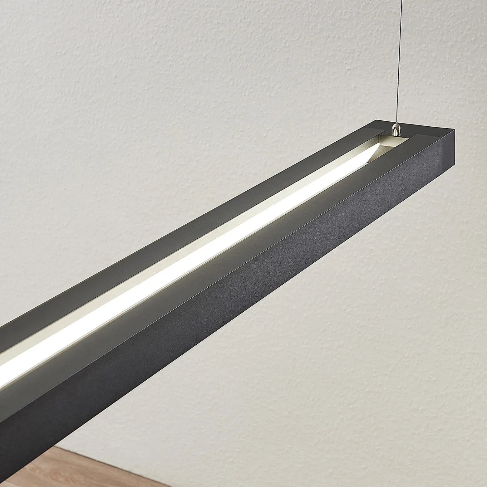 Arcchio lámpara colgante LED Cuna, 92 cm, negro, metal