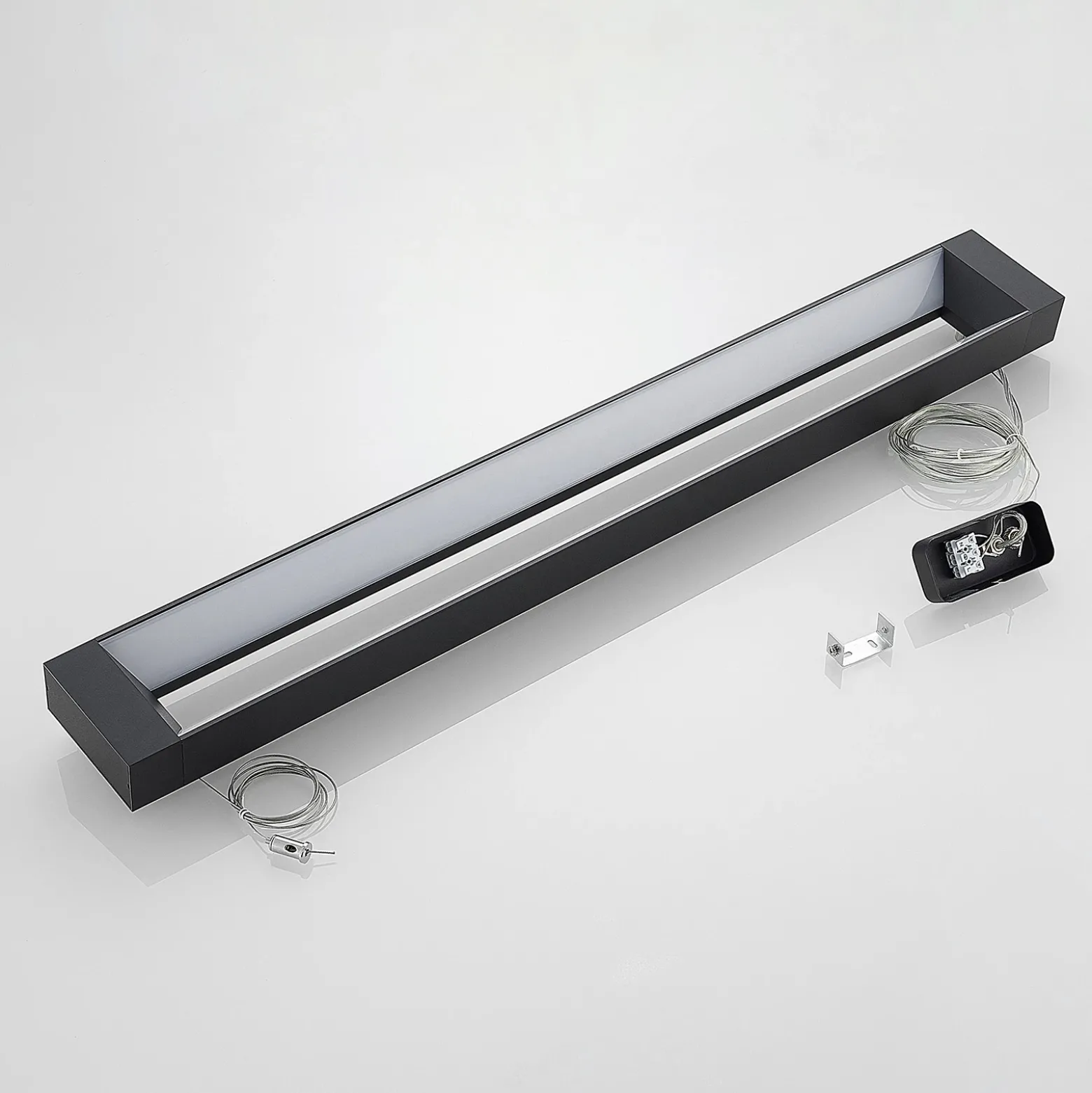 Arcchio lámpara colgante LED Cuna, 92 cm, negro, metal