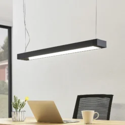 Arcchio lámpara colgante LED Cuna, 92 cm, negro, metal