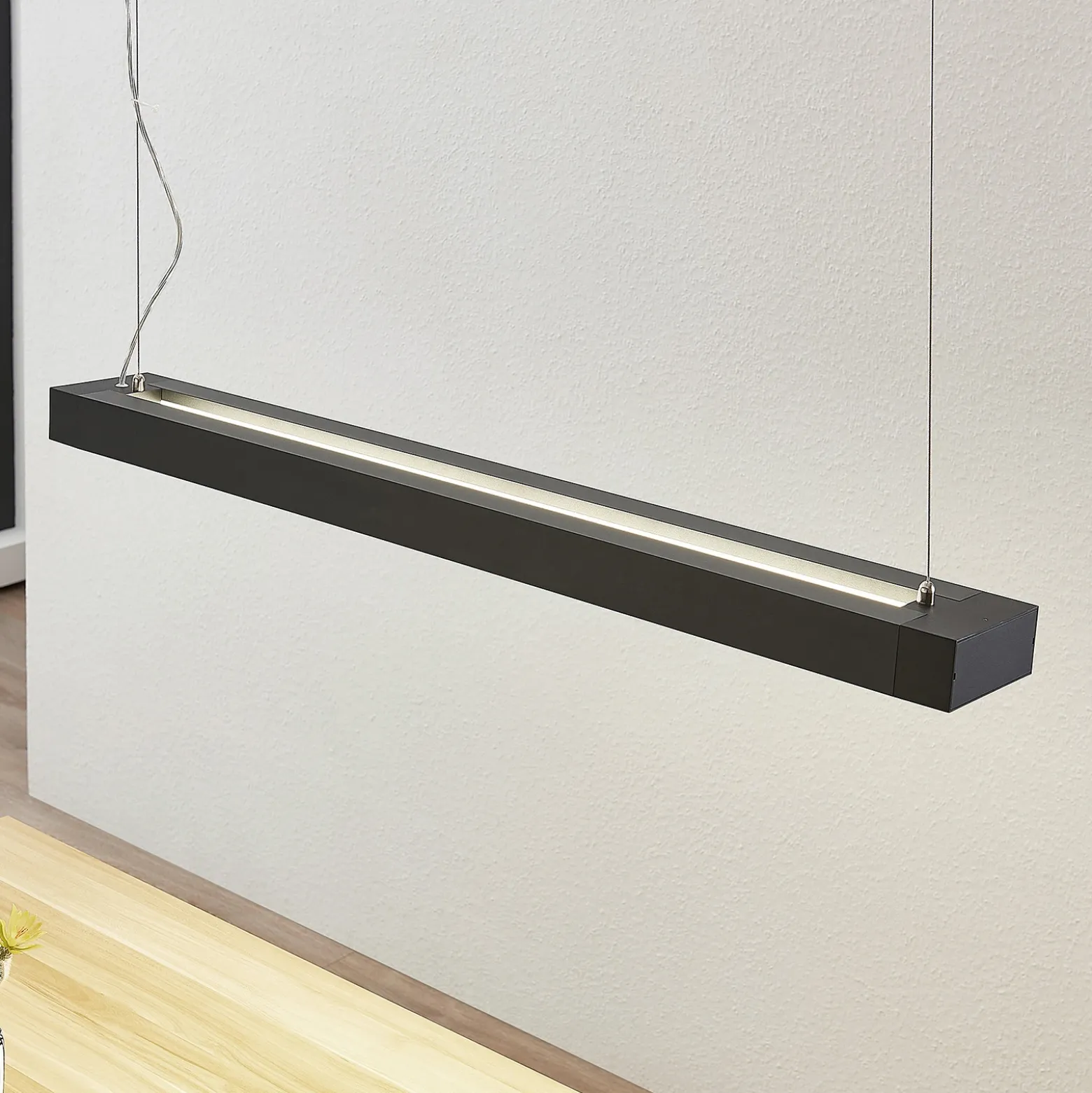 Arcchio lámpara colgante LED Cuna, 92 cm, negro, metal