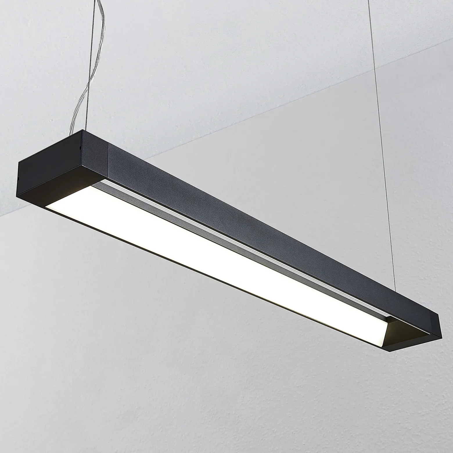 Arcchio lámpara colgante LED Cuna, 92 cm, negro, metal