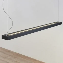 Arcchio lámpara colgante LED Cuna, negro, 162cm, metal