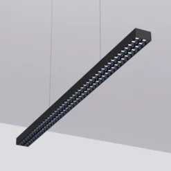 Arcchio lámpara colgante LED de oficina Jolinda, negra, 118cm, arriba/abajo